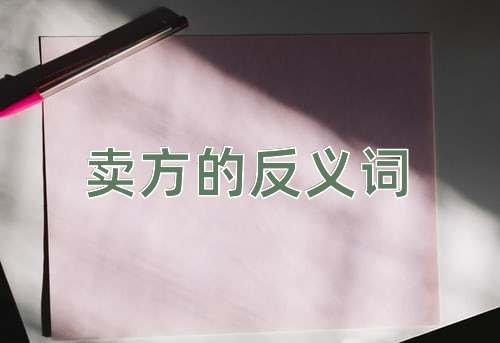 卖方的反义词
