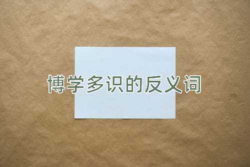 博学多识的反义词