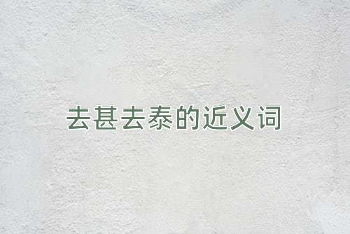 去甚去泰的近义词