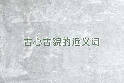 古心古貌的近义词