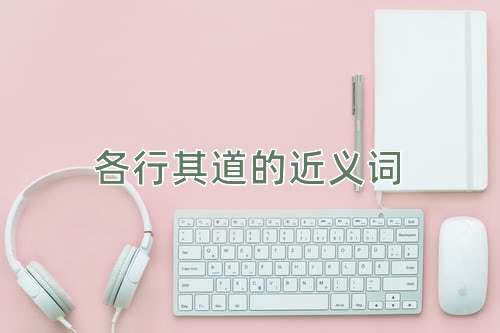 各行其道的近义词