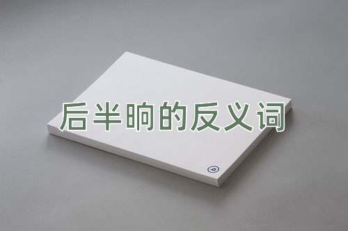 后半晌的反义词