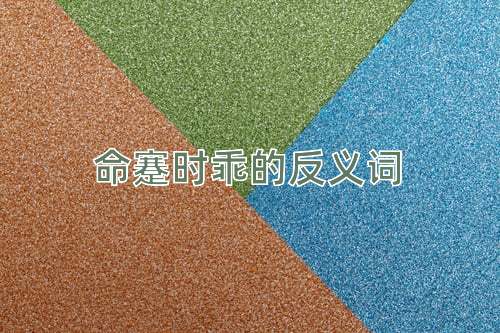命蹇时乖的反义词