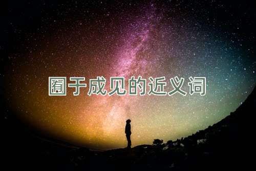 囿于成见的近义词