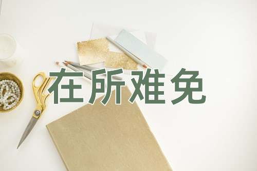成语在所难免