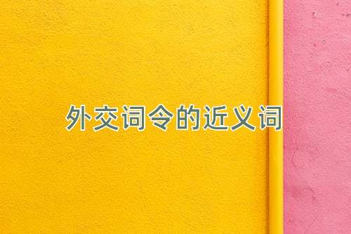 外交词令的近义词