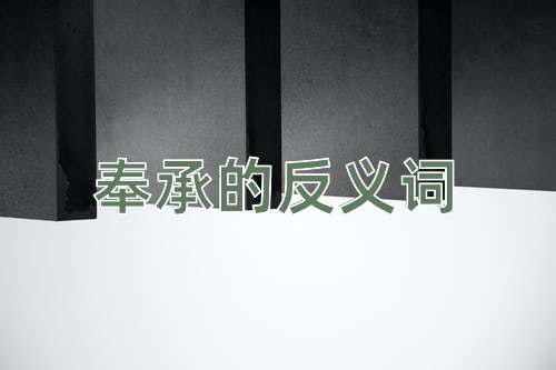 奉承的反义词