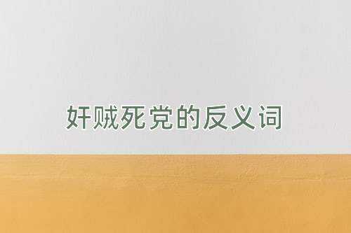 奸贼死党的反义词