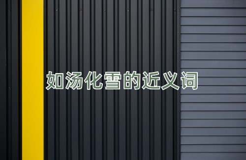 如汤化雪的近义词