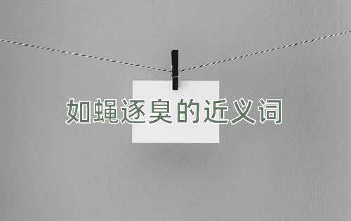 如蝇逐臭的近义词