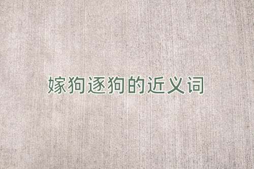 嫁狗逐狗的近义词