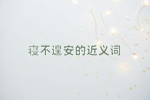 寝不遑安的近义词
