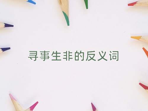 寻事生非的反义词