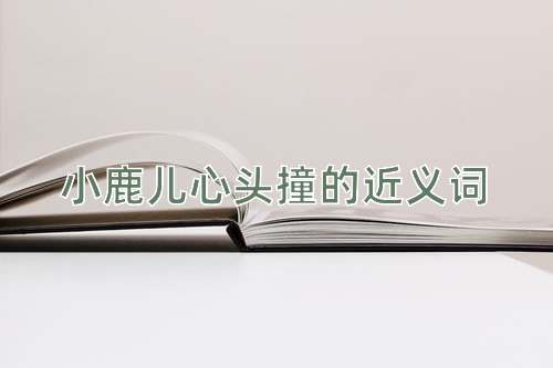 小鹿儿心头撞的近义词