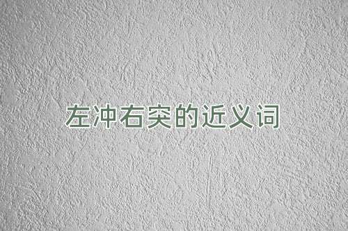 左冲右突的近义词