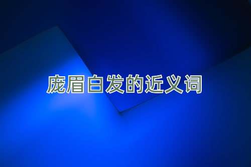 庞眉白发的近义词