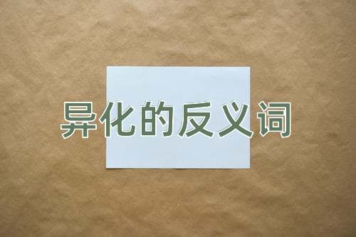 异化的反义词