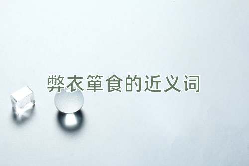 弊衣箪食的近义词