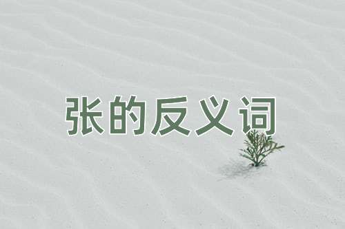 张的反义词