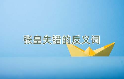 张皇失错的反义词