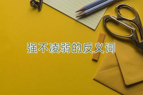 强不凌弱的反义词