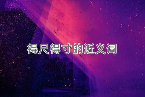 得尺得寸的近义词