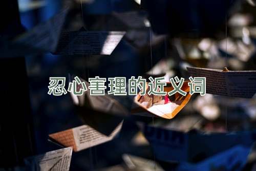 忍心害理的近义词