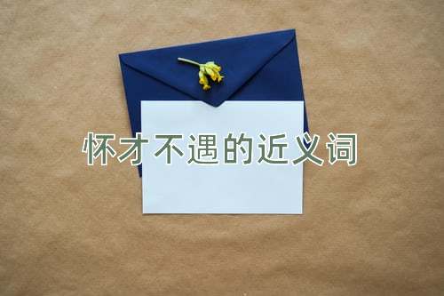 怀才不遇的近义词