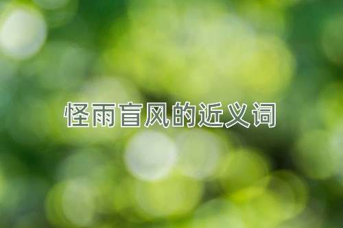 怪雨盲风的近义词