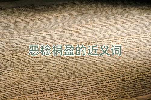恶稔祸盈的近义词