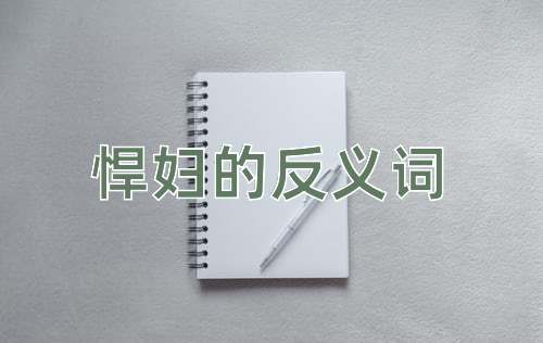 悍妇的反义词