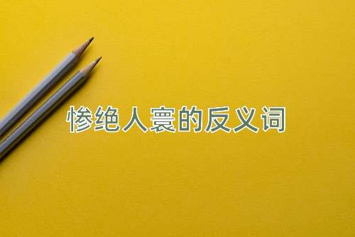 惨绝人寰的反义词