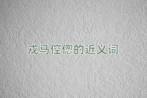 戎马倥偬的近义词