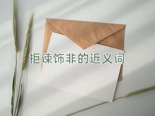 拒谏饰非的近义词