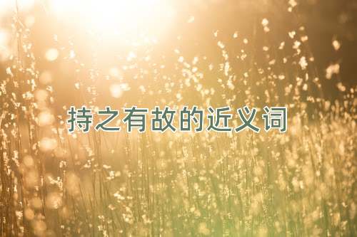 持之有故的近义词