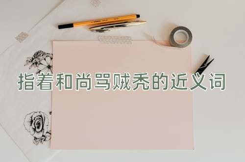 指着和尚骂贼秃的近义词