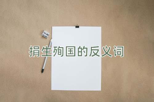 捐生殉国的反义词