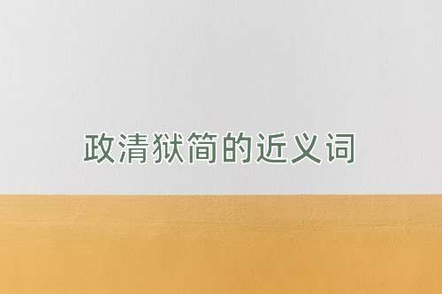 政清狱简的近义词