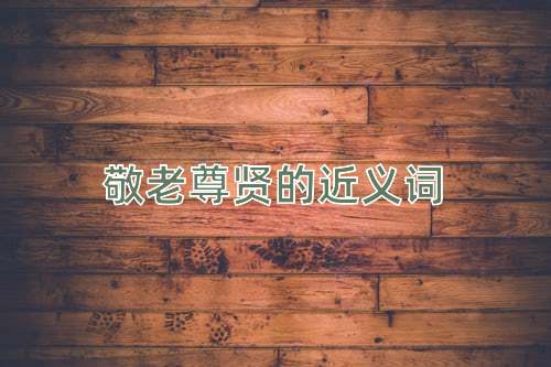 敬老尊贤的近义词