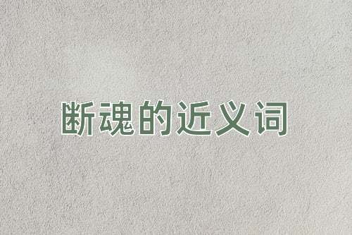 断魂的近义词