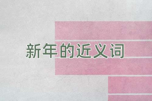 新年的近义词