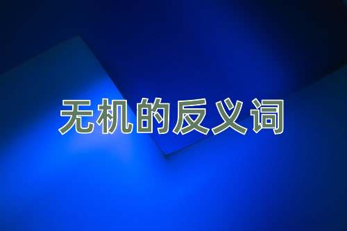 无机的反义词