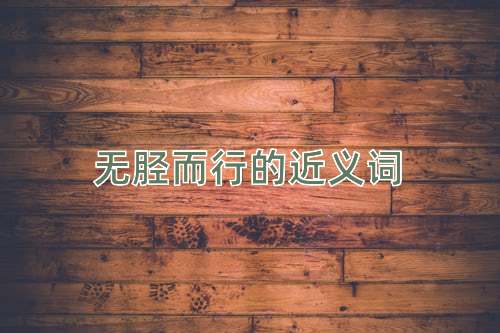 无胫而行的近义词