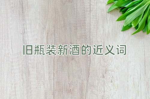 旧瓶装新酒的近义词