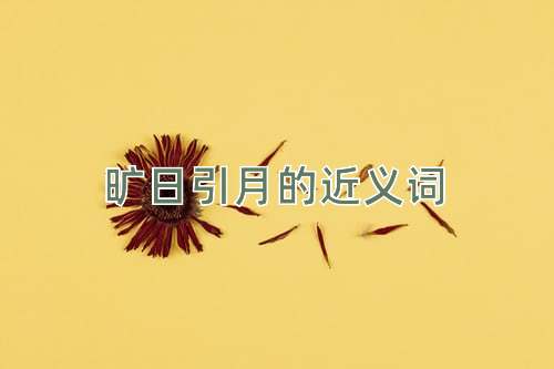 旷日引月的近义词