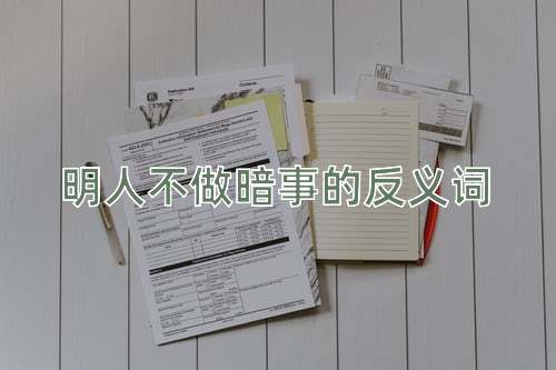明人不做暗事的反义词