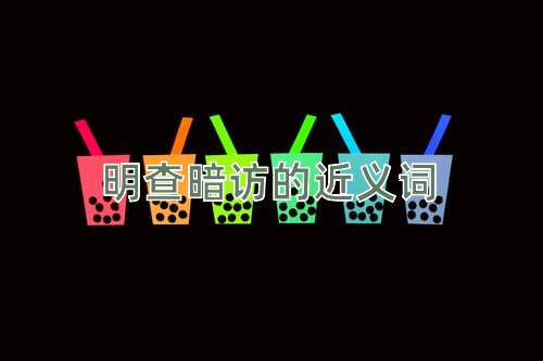 明查暗访的近义词