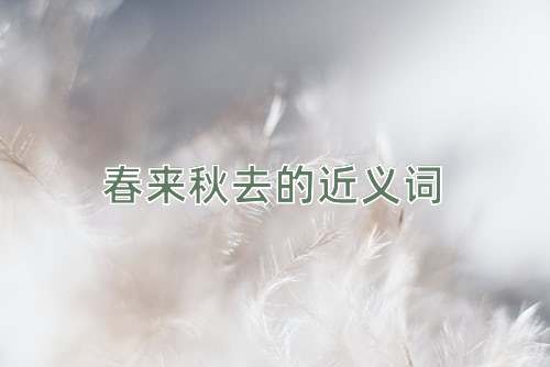 春来秋去的近义词