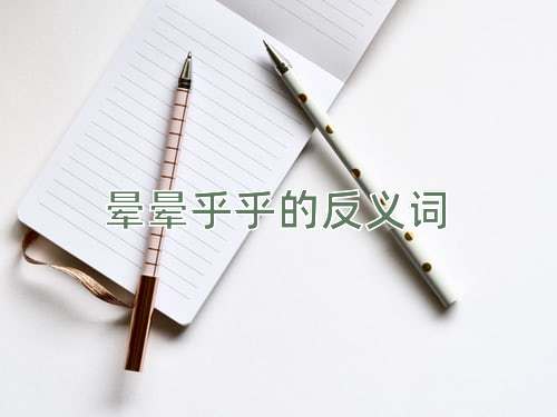 晕晕乎乎的反义词