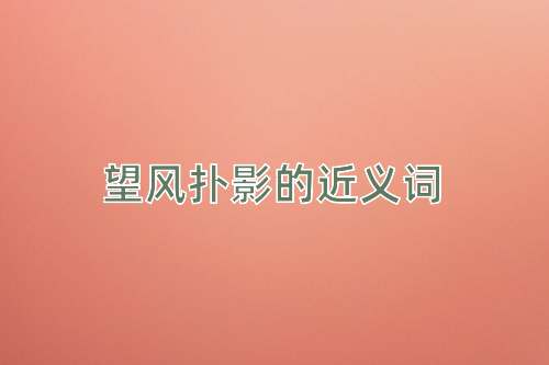 望风扑影的近义词